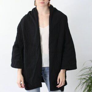 Kensie Delphine Wrap Jacket Black SZ XS